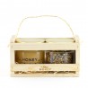 Artisan Honey from Estonia – Wooden Gift Box: Honey and Herbal Tea