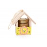 Wooden birdhouse + honey jar 300 g